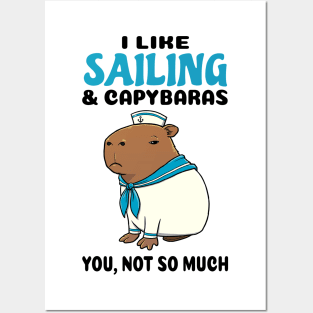 I Like Sailing and Capybaras you not so much Posters and Art